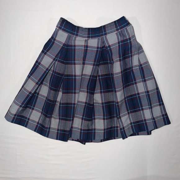 Royal Park Uniforms Dresses & Skirts - Vintage Royal Park Uniforms Plaid Pleated Skirt Blue USA Made Size 5 Academia